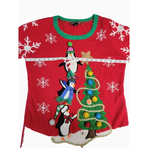 Penguin Christmas Sweater Tunic by United States Sweaters - Picture 11 of 12
